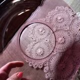 Round dish in Véréco amethyst glass