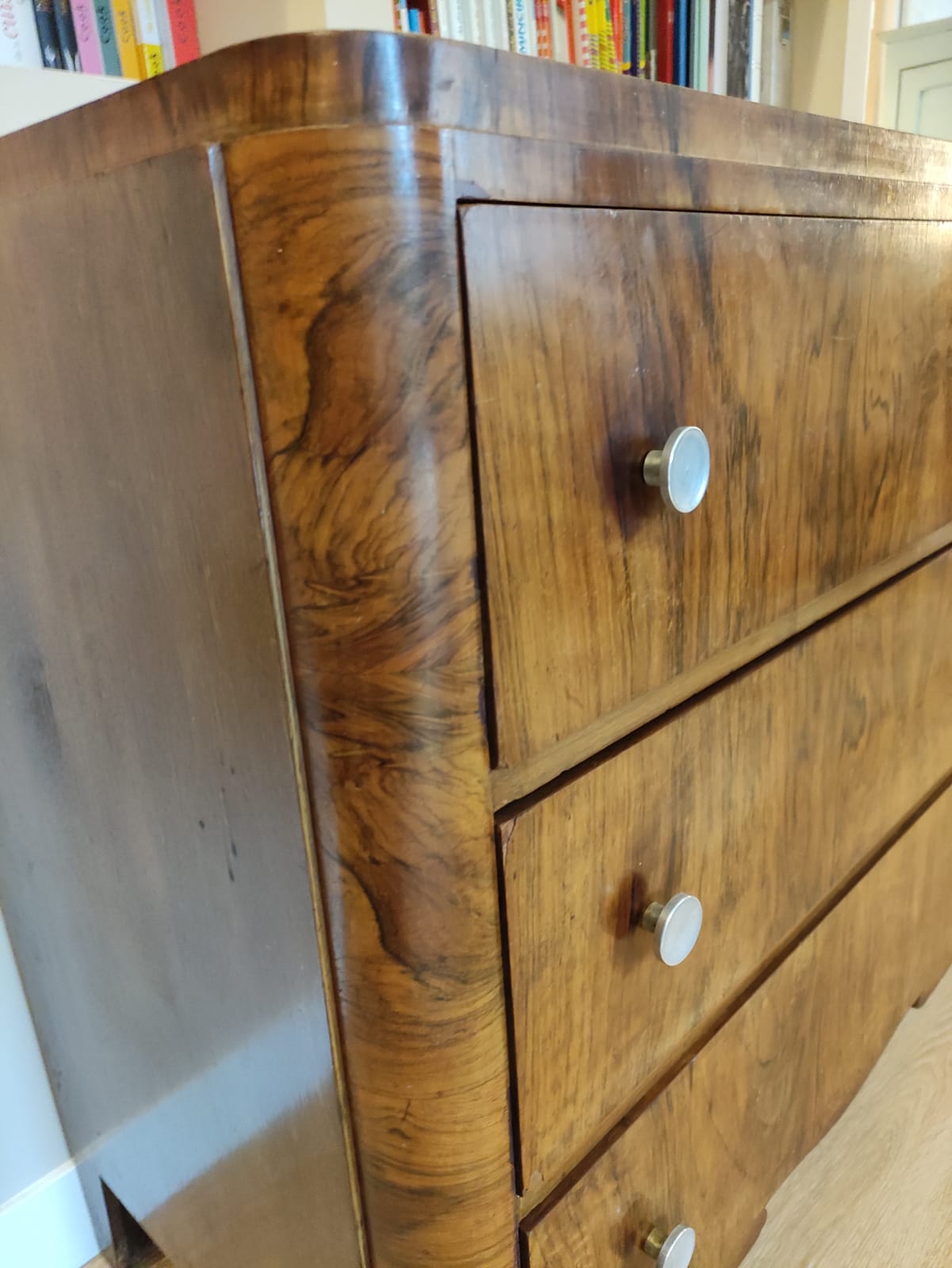 Art deco chest of drawers varnished 1920