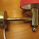 Pair of golden Scandinavian wall lights by Bergboms