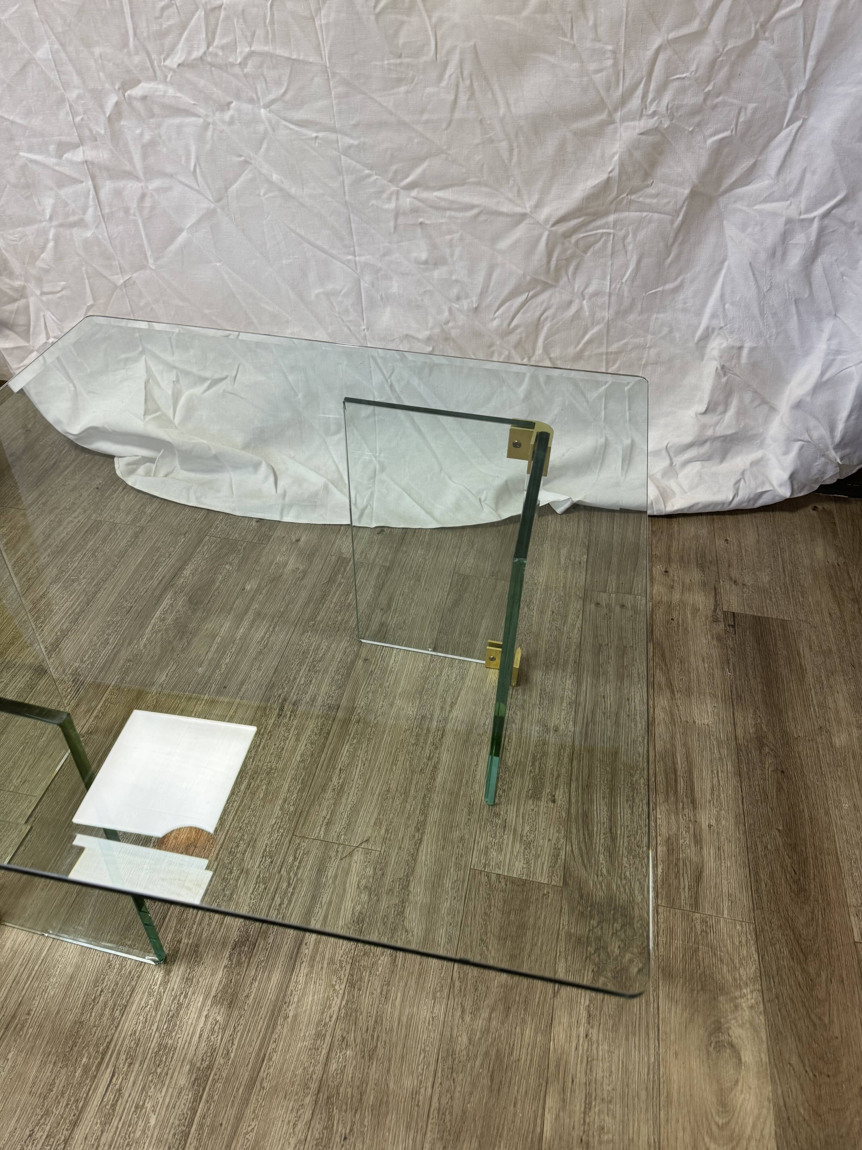 Vintage glass coffee table 70s