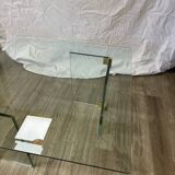 Table basse en verre vintage 70