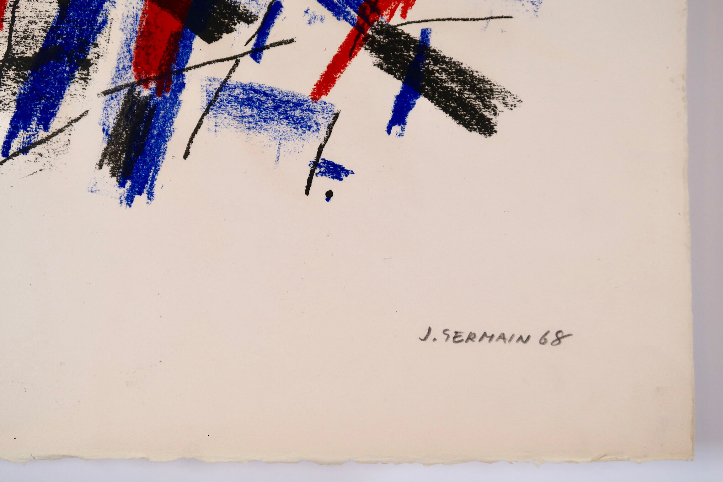 Lithography by Jacques Germain, France 1968