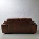 Brown buffalo leather sofa 193 cm