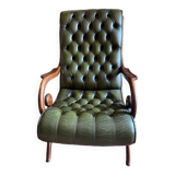 Vintage leather chesterfield armchair