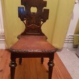 Black forest type exotic solid wood chair