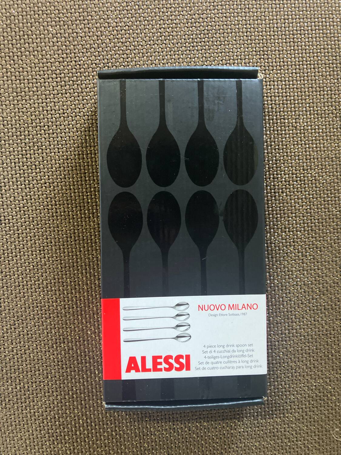 Lot 4 Alessi Long Drink Spoon Design Ettore Sottsass 1987 Nuovo Milano
