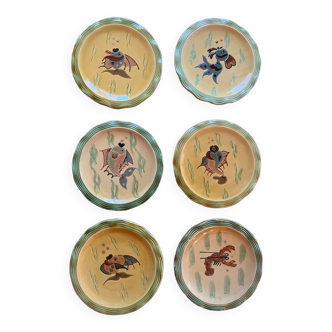 Vallauris plates workshop Cerenne fish model