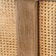 Vintage headboard in solid raw oak and cane - single bed