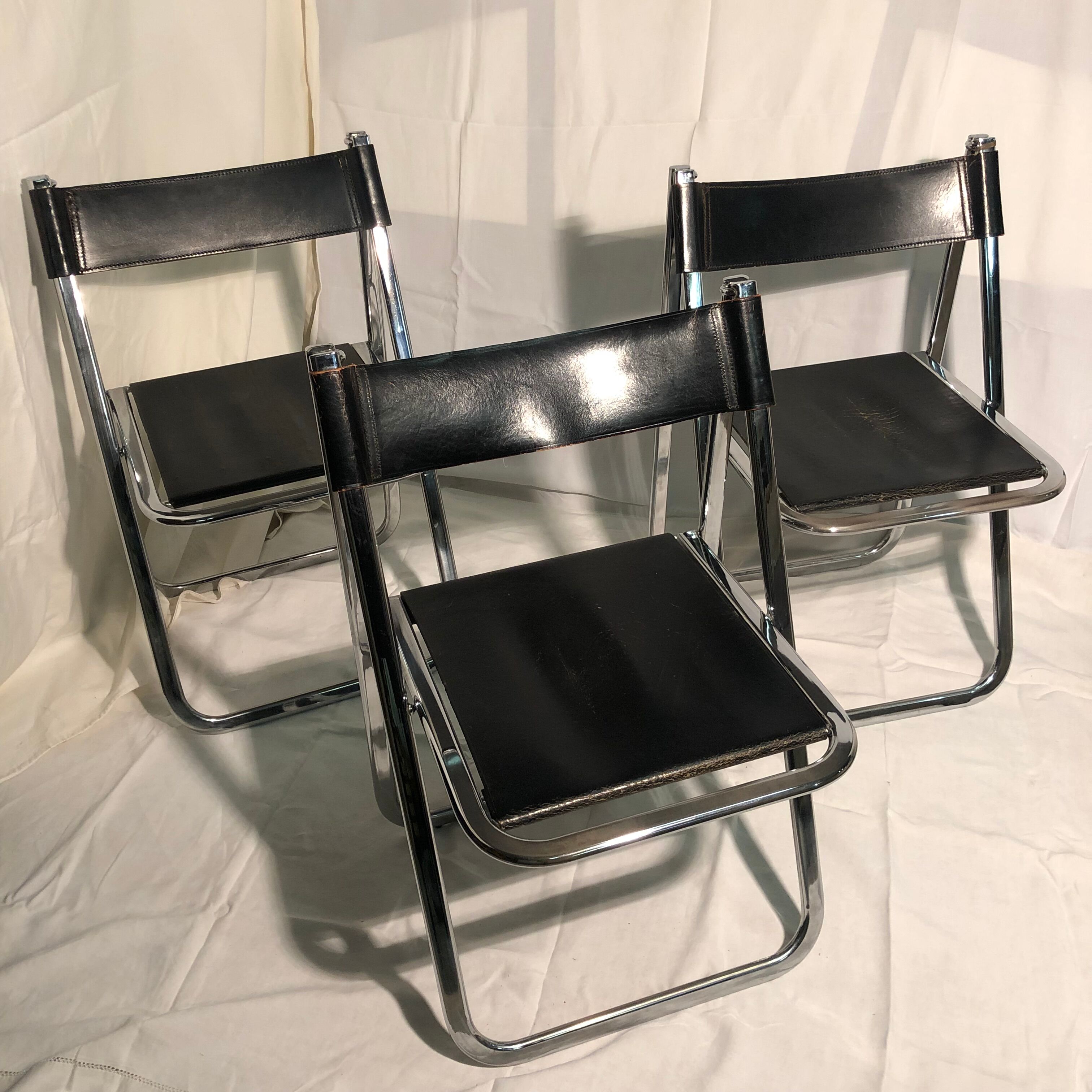 3-chair arrben Italy vintage set