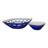 Vintage bread basket and bowl cup Guzzini design Italy