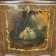 Secretary louis XV curved, varnish Martin, marquetry