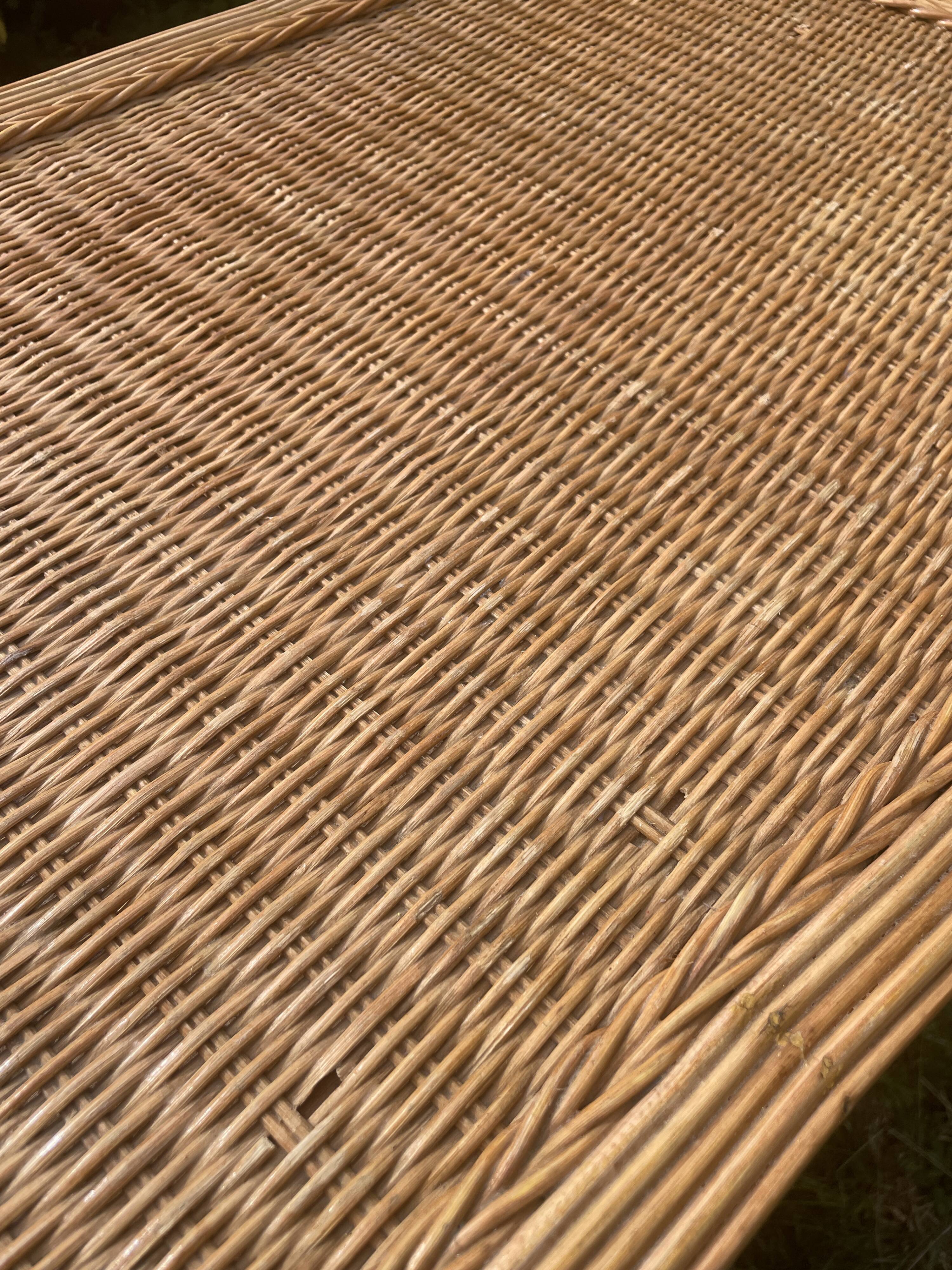 Vintage natural rattan chest of drawers