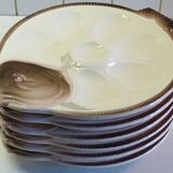 6 London oyster plates, Copenhagen model