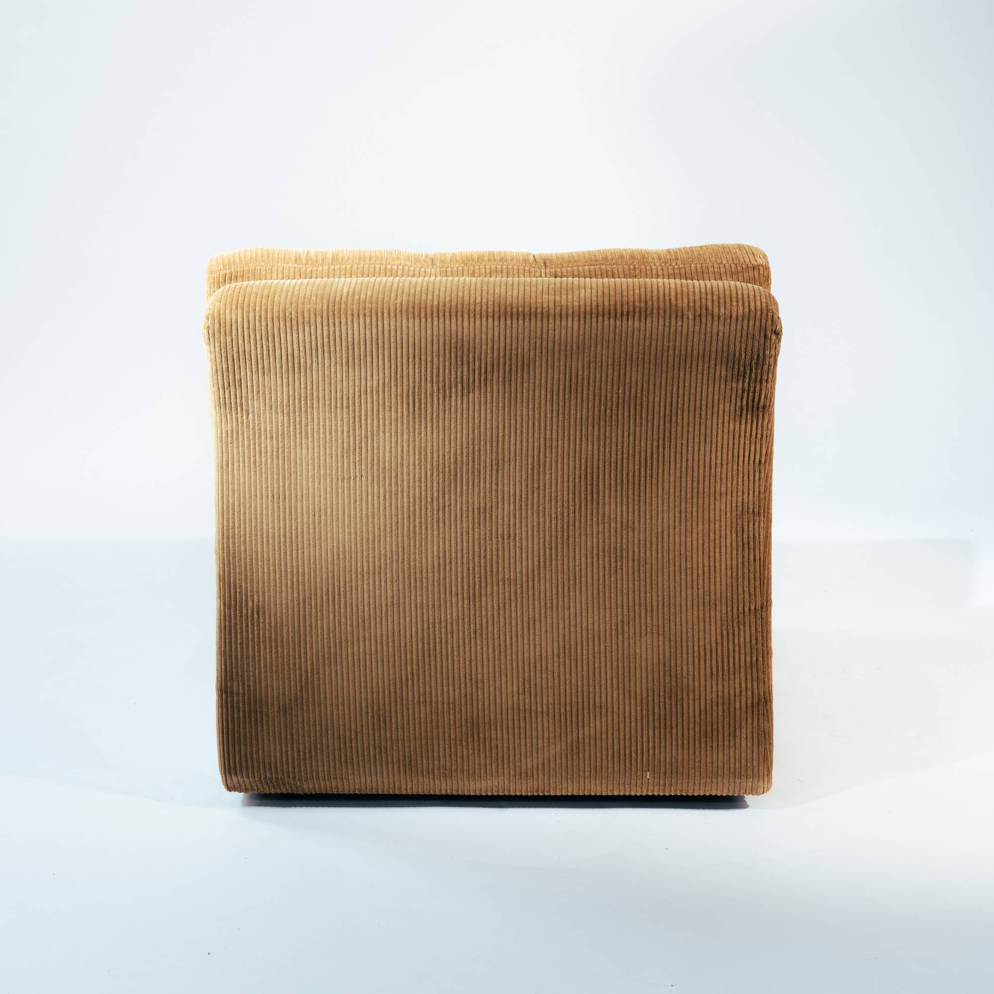 Pair of Modular Armchairs in Brown Corduroy by DUX, Sweden, 1970s