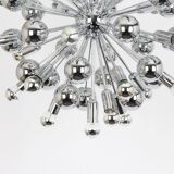 Grand Sputnik chrome chandelier in space style by Cosack, Germany, 1970s.