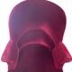 Vintage burgundy fringed armchair/chair