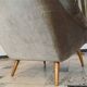 Mid-century mohair velvet high-back easy chair, Italy 1950s