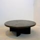 Brutalist Paul Kingma One-Off Slate, Ceramic and Brass Artwork Coffee Table, Signed