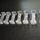 8 cutlery holders made of cut glass