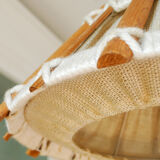 Vintage suspension wood, linen and wool