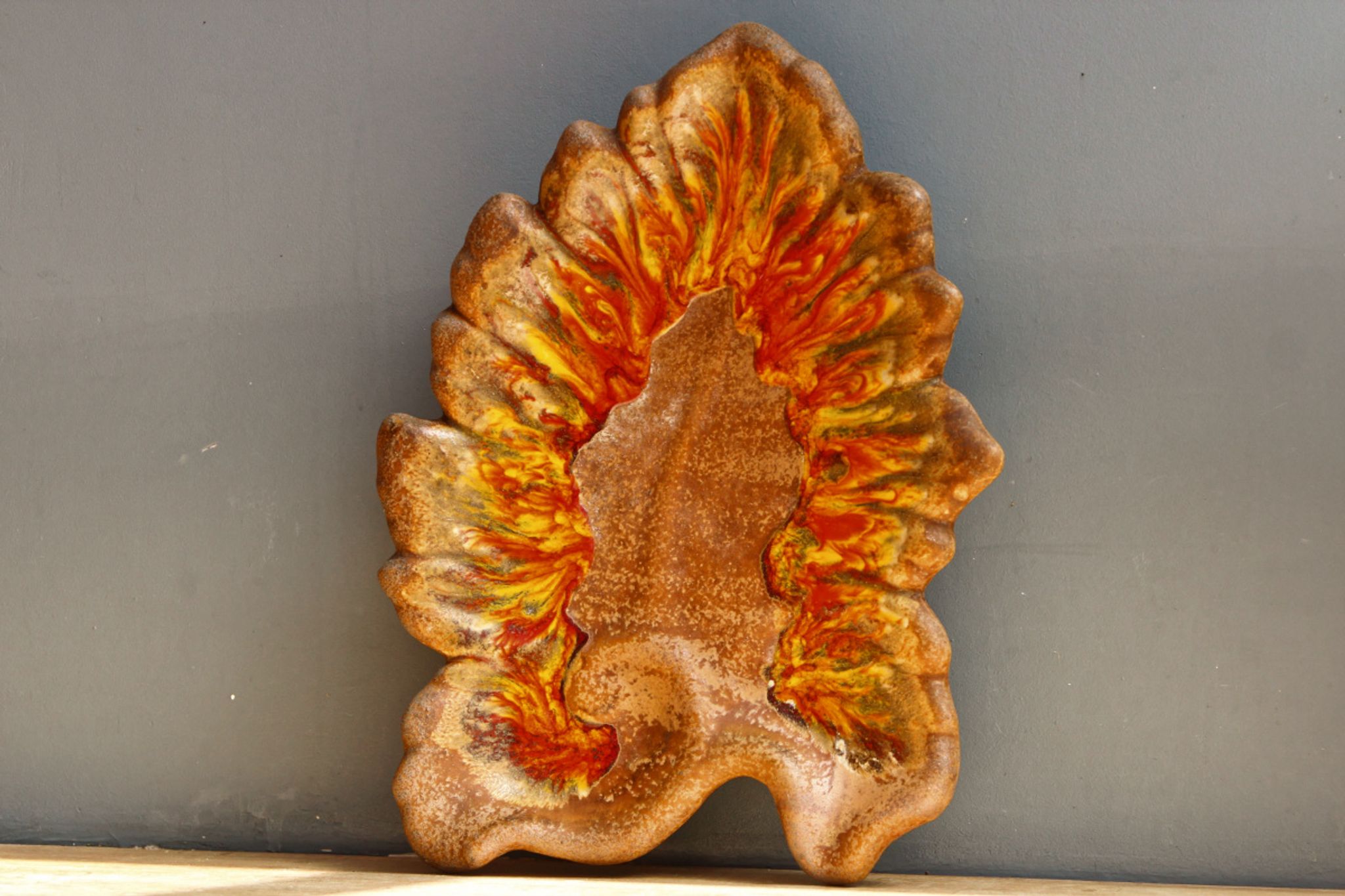 Plat feuille Vallauris