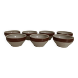 Set of 7 small stoneware bowls