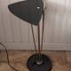 1950s Modernist Floor Lamp with Reading Light, brass and filigree glass.