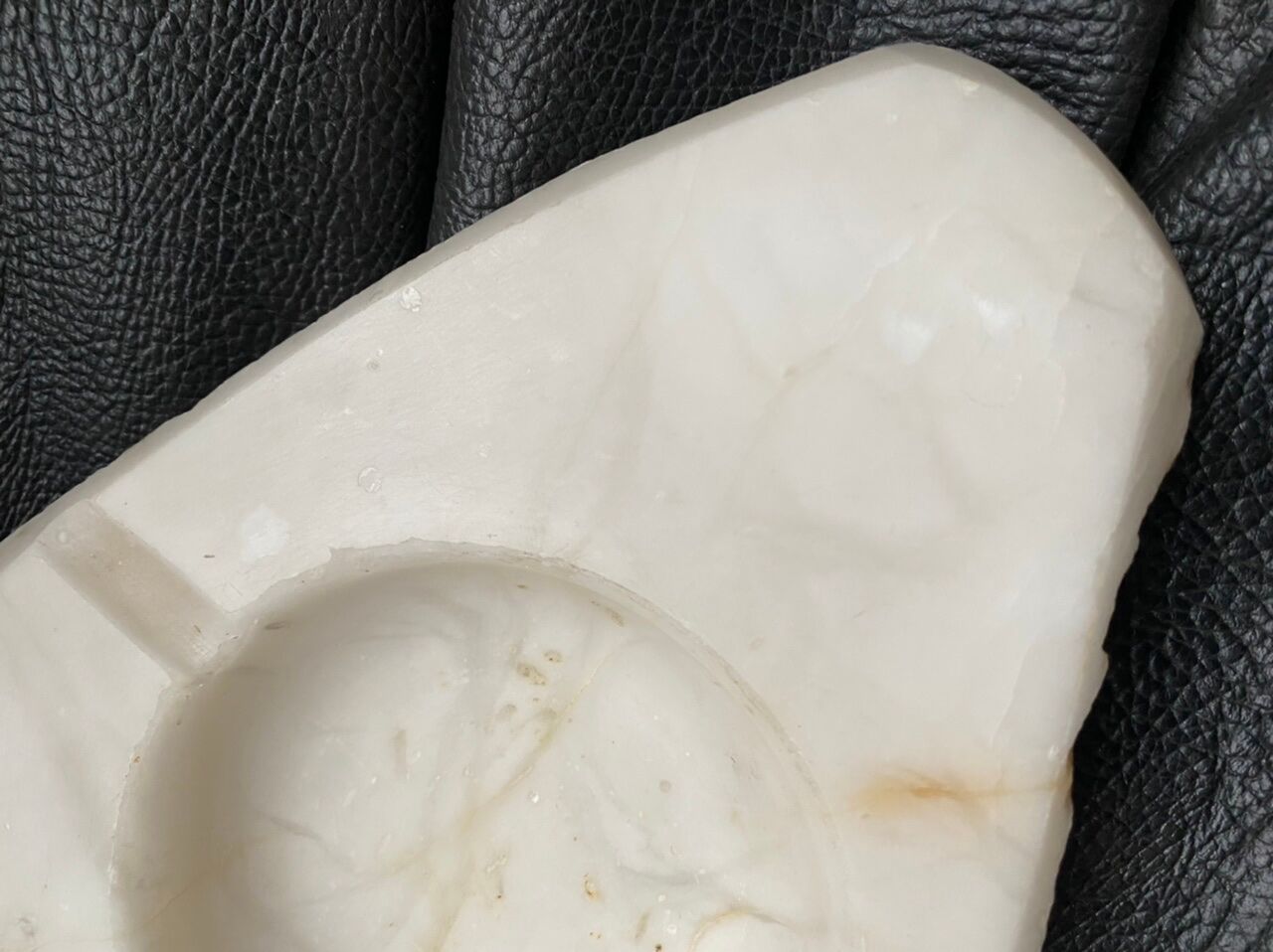 White marble ashtray