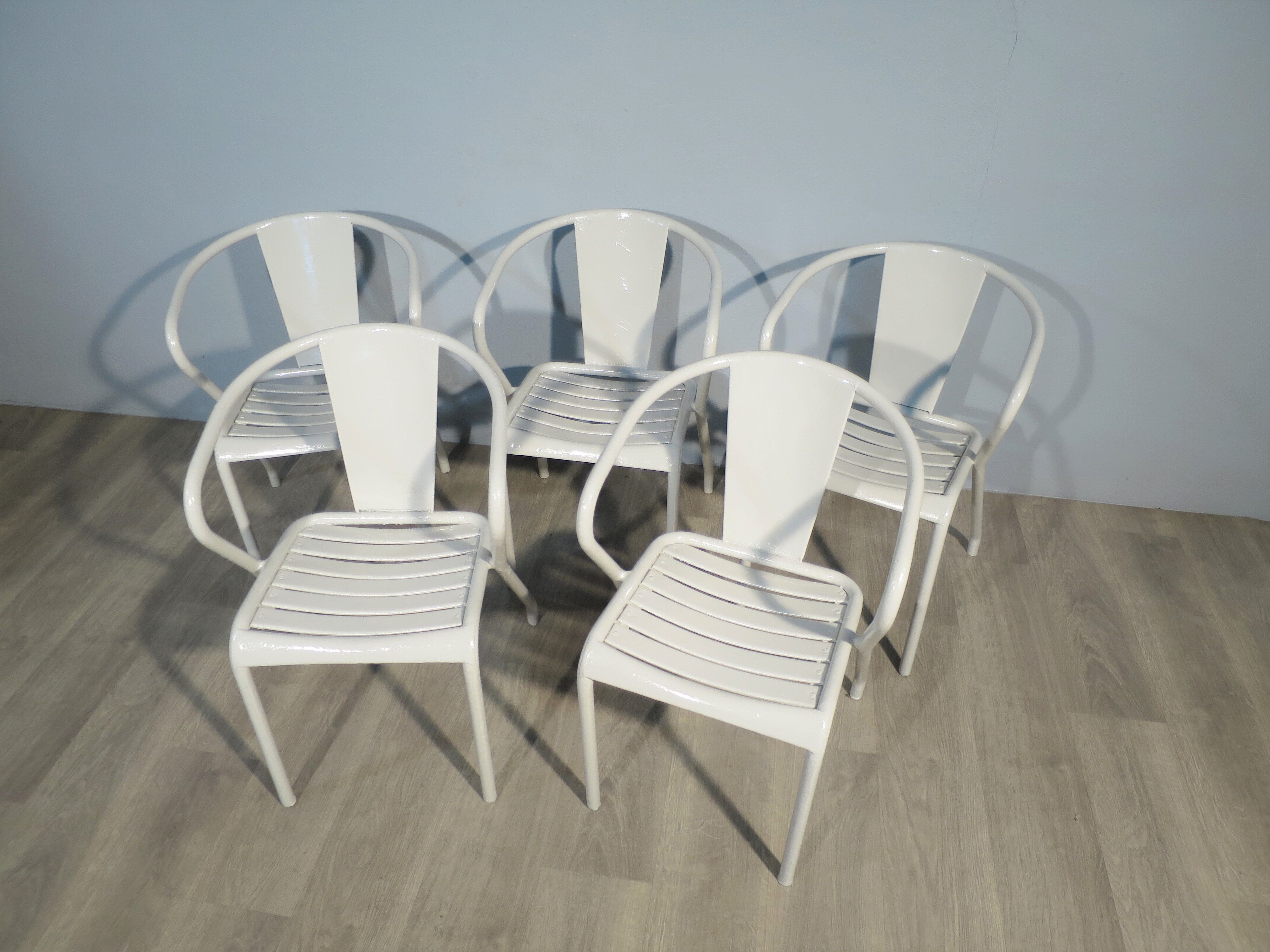5 FT5 Tolix armchairs