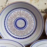 Cinq assiettes creuses céramiques M.B.F.A  PORNIC vintages service Daphné