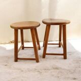 Low wooden stool