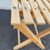 Vintage wooden folding stool