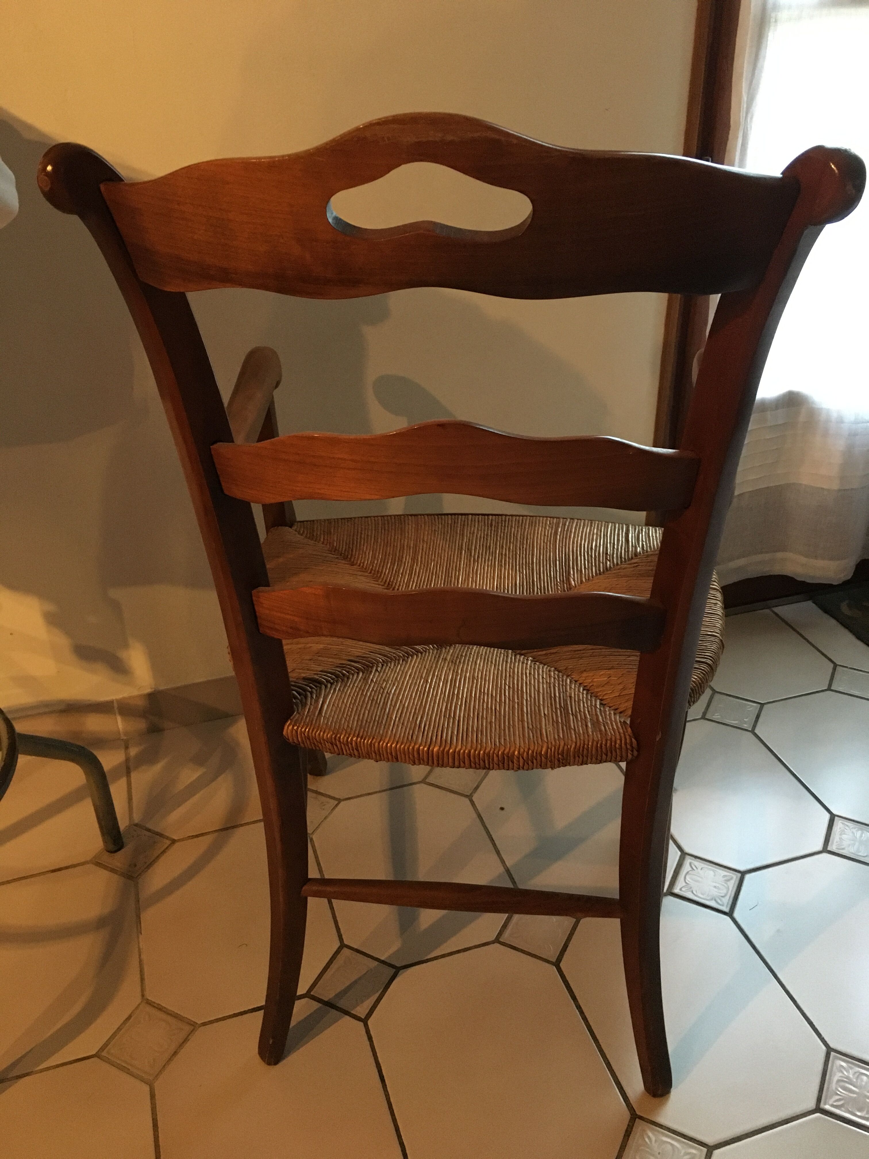 Solid cherry armchair