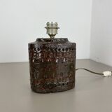 Large 25cm Abstract Ceramic Table Lamp with Pattern attributed to Bitossi, Italy, 1970s