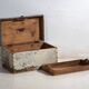 Small antique painted pine chest – Poland, around 1930