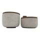 KERAMOS Sèvres - Two covered ceramic pots 1950s