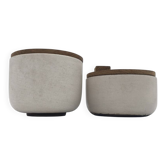 KERAMOS Sèvres - Deux pots couverts céramique Années 1950
