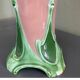 Art-nouveau splashy ceramic vase of flowers