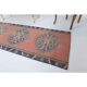 Vintage Turkish Oushak handmade cotton orange wool runner 73x273
