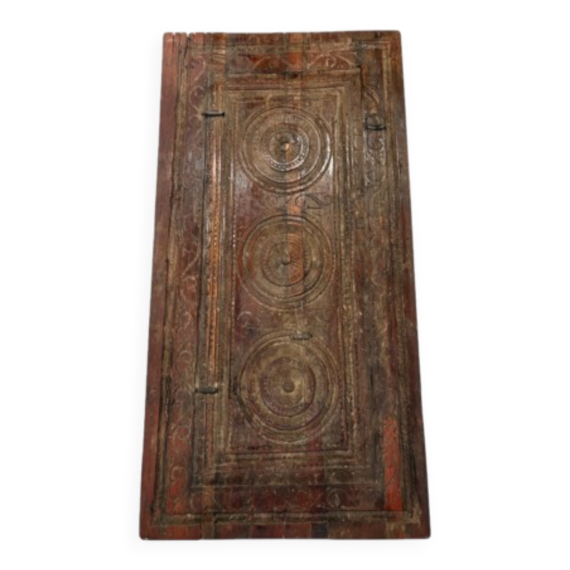 Table basse plateau porte indienne en bois teck