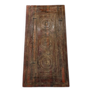 Table basse plateau porte indienne en bois teck
