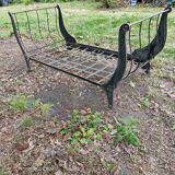 Bench, cast iron daybed, late 19th - early 20th century