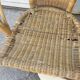 Set of 3 vintage rattan and wicker armchairs