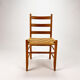 Mid Century Pine and Papercord Side Chair, 1960s