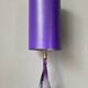 Large Purple Crystal Table Lamp, Signed by Vannes Le Chatel, France