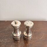 Silver Metal Art Deco Nouveau Salt and Pepper Shaker