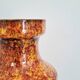 Modern West German Fat Lava Pottery Vase – Volcanic Orange & Red