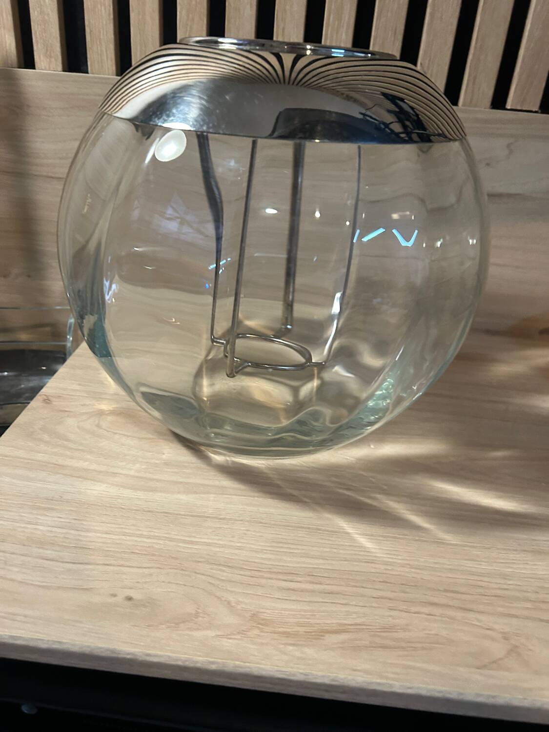 Crystal and silver-plated metal champagne bucket