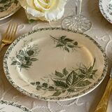 7 flat plates made of ironstone.