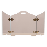 Triptyque pliant en verre fumé, pare-feu des années 1950